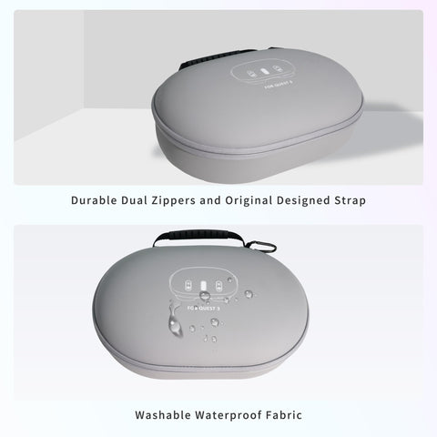 GetD Hard Carrying Case Compatible with Meta Oculus Quest 3/2 Basic/Elite/Pro/Vison Pro/PICO 4 Version VR Gaming Headset, Touch Controllers and Battery Version Accessories, Design for Travel, Storage