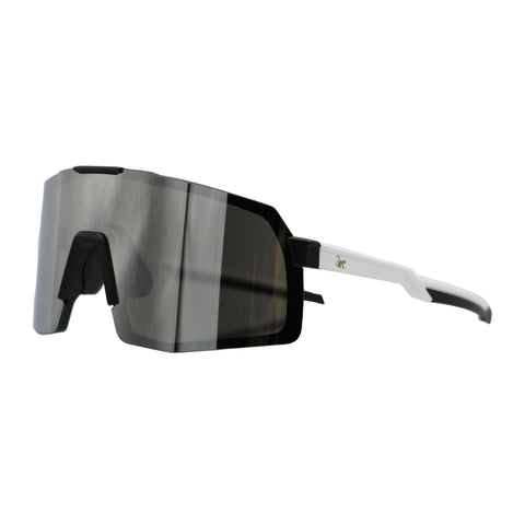 Surf Monkey Polarized Sunglasses with 3 Interchangeable Lenses | Cycling Glasses | Mountain Bike | Cycling | Running | UV 400 Anti Wind - Men and Women, white