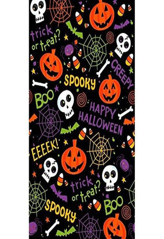 Spooktacular Halloween Gang Reusable Plastic Table Cover, 54" x 102" Pack of 3.