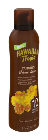 Hawaiian Tropic Sun Tanning Creme Lotion SPF 10, 6-Fluid Ounce Bottles (Pack of 3)