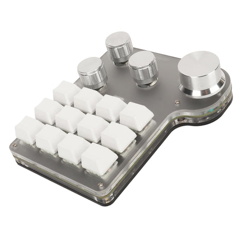 Luqeeg 6 Key Macro Programmable Keyboard, RGB LED Lighting, USB C Wired Keyboard with Software, for Gaming Office Media