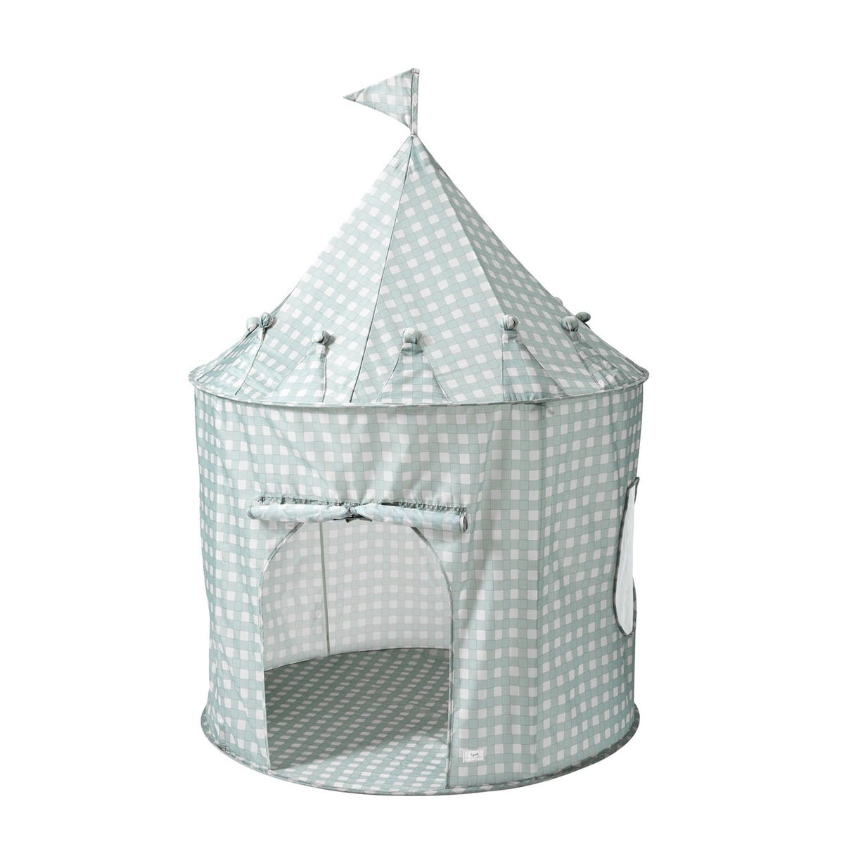 3 Sprouts Kids Play Tent - Sustainable Recycled Fabric - Fun Spacious Childs Playhouse for Indoor Games for Boys & Girls - Durable Fort Pop Up House for Toddlers & Children Age 3-10 - Gingham Blue