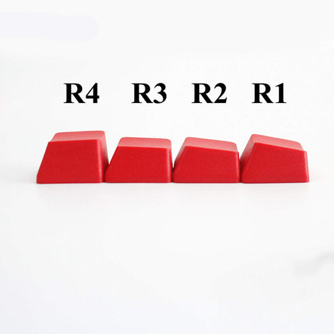1 Pcs Blank Thick PBT Keycaps R1 R2 R3 R4 Single Switch OEM Height for Cherry MX RGB Gaming Mechanical Keyboard (R4, Red)