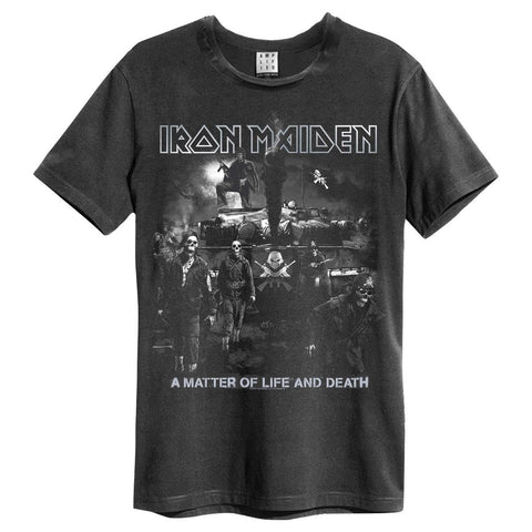 Amplified Iron Maiden Life Or Death Charcoal T-Shirt, Charcoal, X-Large