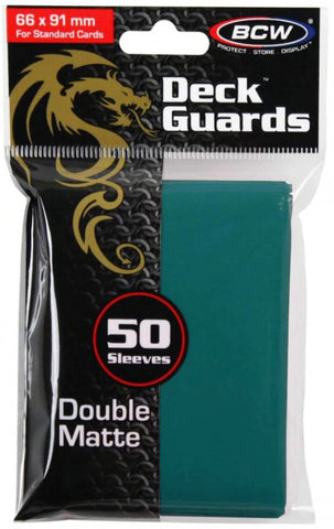 BCW Teal Double Matte Deck Guards Holder with 50 Sleeves