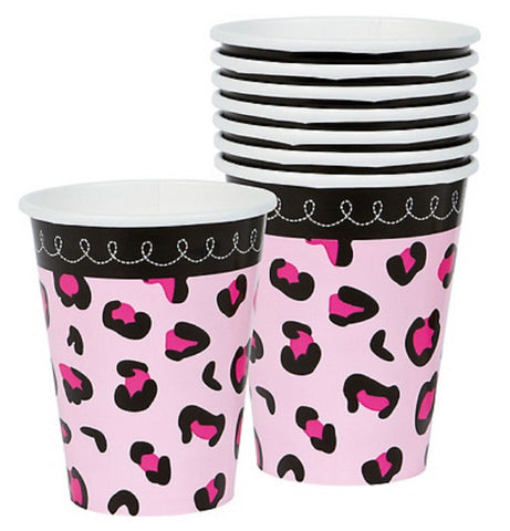 Sweet Safari Girl Baby Shower Party Cups, 18 Pieces, Made from Paper, Pink, 9 oz by Amscan