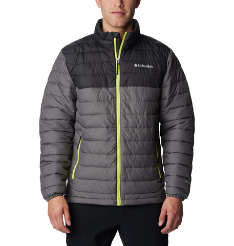 Columbia Men's Powder Lite Jacket, Puffer Jacket, City Grey/Shark, Size L