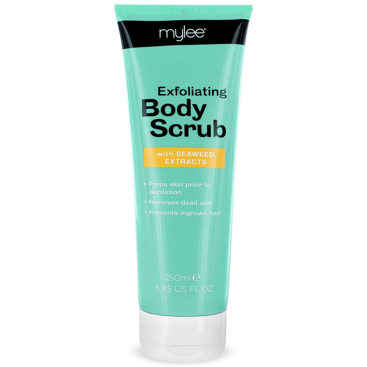 Mylee Pre Tanning and Pre Waxing Exfoliating Softening Body Scrub with Nourishing Natural Seaweed Extracts, Aloe Vera, Tahitian Monoi - Prevents Ingrown Hairs & Razor Bumps Vegan and Cruelty-Free