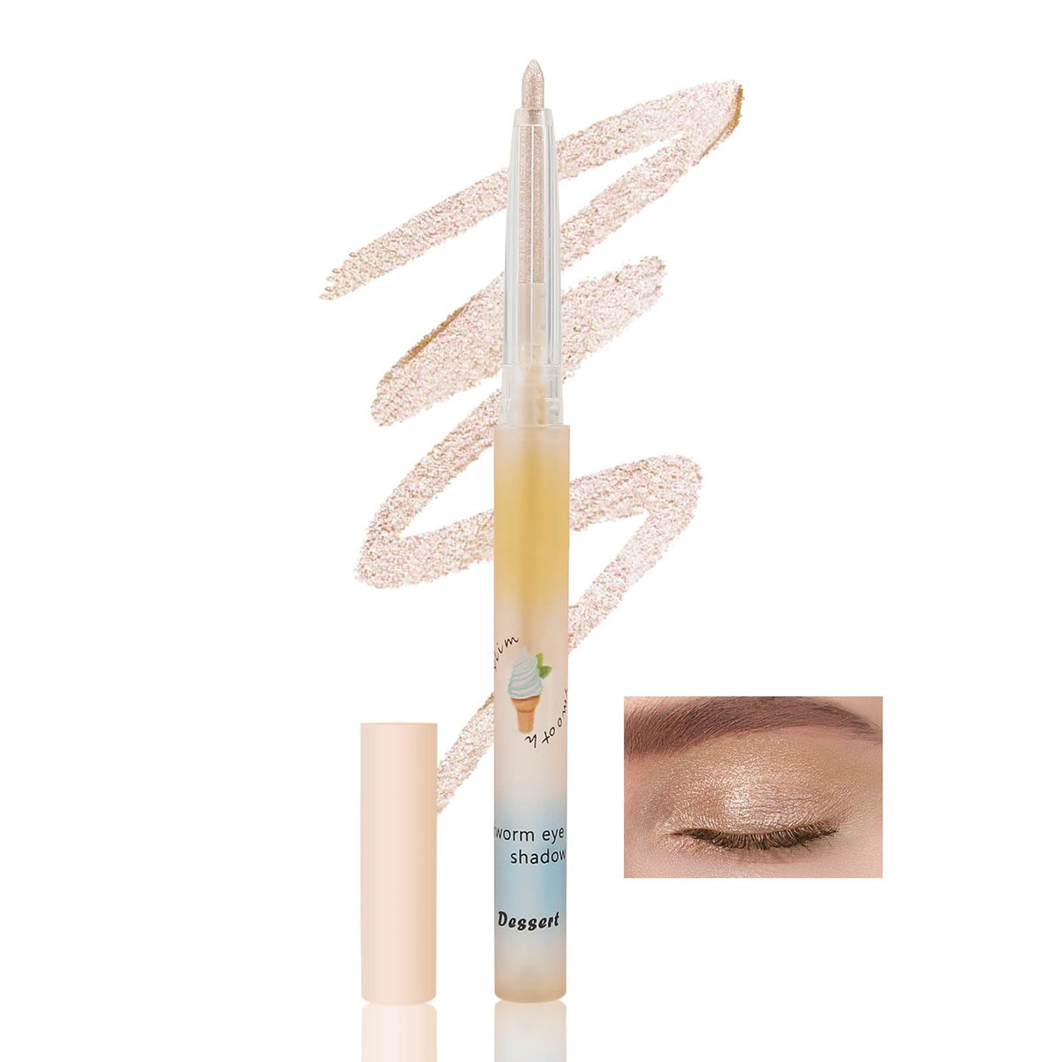 Boobeen Cream Eyeshadow Stick, Shimmer & Matte Eye Shadow Pencil Long Lasting, Have Gradient Eye Brightener Makeup for Women