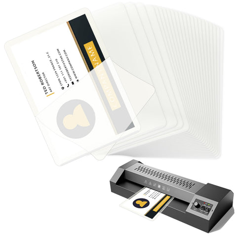 Laminating Sheets, Thermal Laminating Pouches 5 Mil 2.6 X 3.7inches Laminate Sheets for Small Cards Size Clear Lamination Sheet Paper for Laminator, Id Card, Business Card, Photos, Notecards