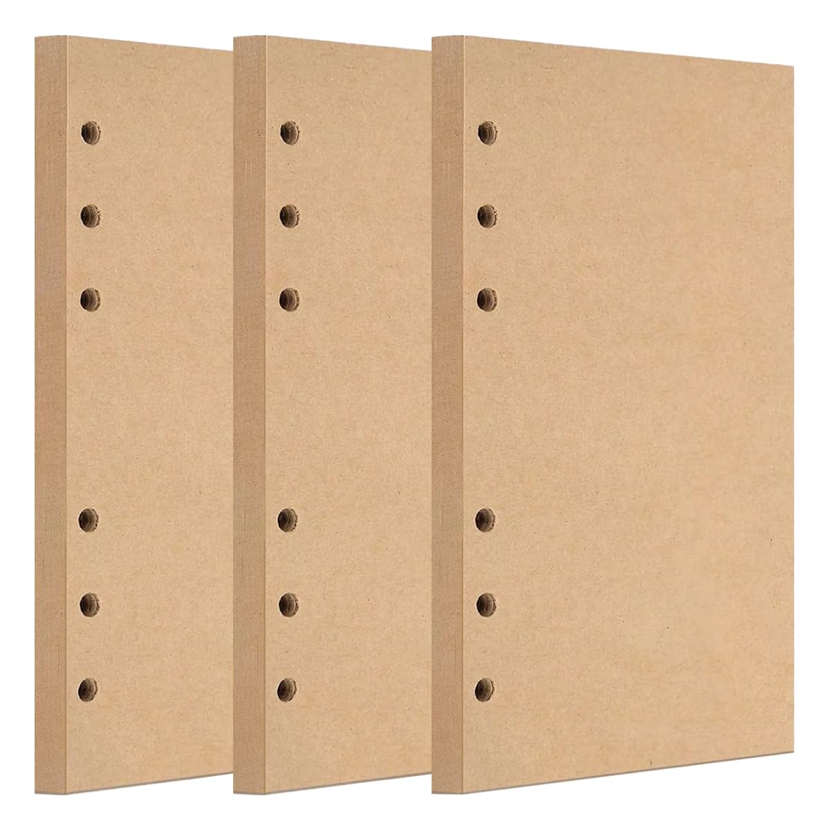 WWYSSZ Ring Binder Refill Paper Kraft Paper A5 Refillable 3 Pack Note Paper 6 Holes 135 Sheets Refillable Refill Paper Refill Inserts for Agenda Planner Diaries Daily Diary Sketches