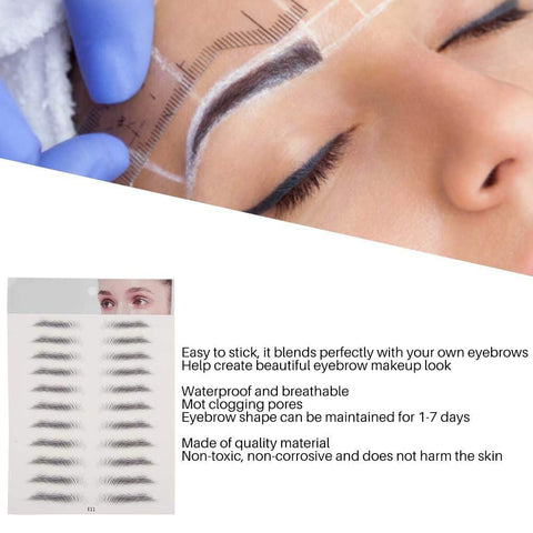 Eyebrow Sticker, 88 pcs Imitation Ecological Lazy Eyebrow Stickers Eyebrows Transfer Stickers Woman Man Makeup Tool Peel off Eyebrow Grooming Shaping Makeup Sticker