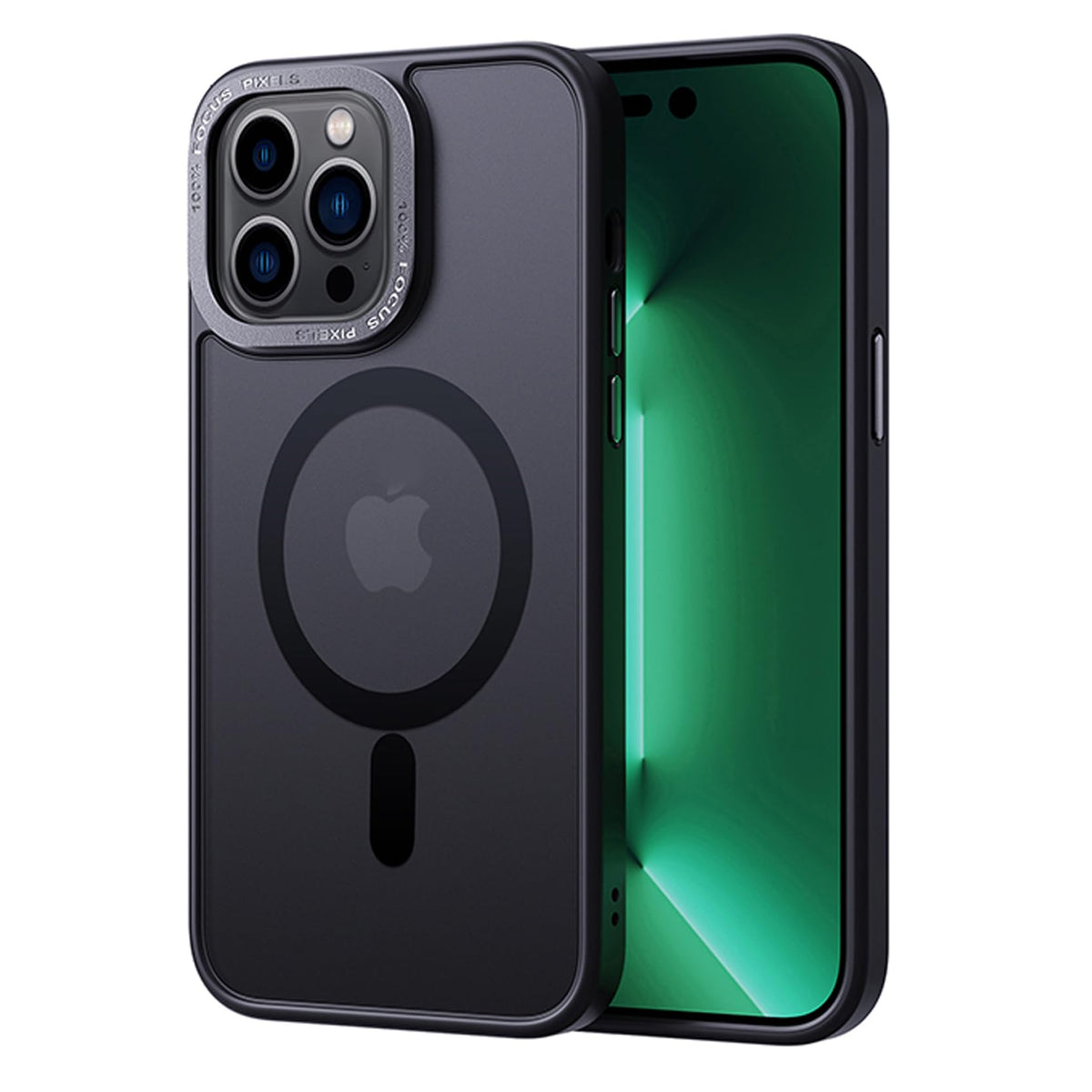 2NSPDRGNI Magnetic Case Compatible with iPhone 12/iPhone 12 Pro,Translucent Matte Back Non-slip Phone Cover Protective Shockproof,Black