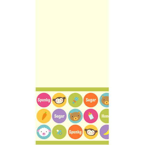 Baby Animals and Dots Printed Plastic Tablecover