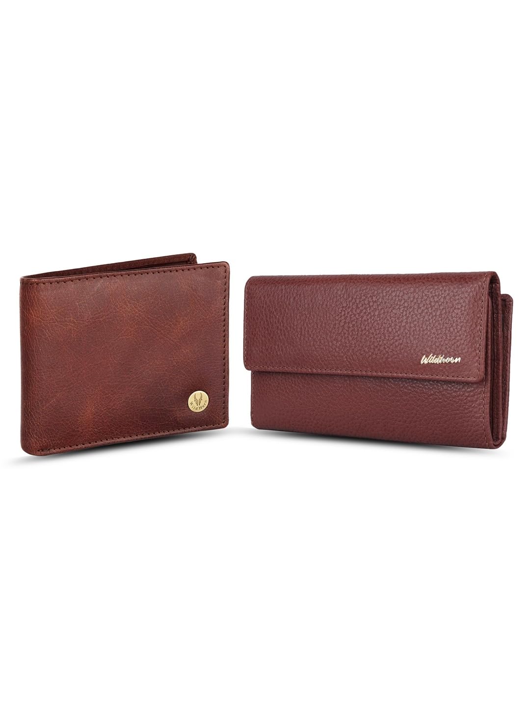 WildHorn Leather wallet for Men I Ultra Strong Stitching I 6 Credit Card Slots I 2 Currency Compartments I 1 Coin Pocket, Brown Crak, Classic