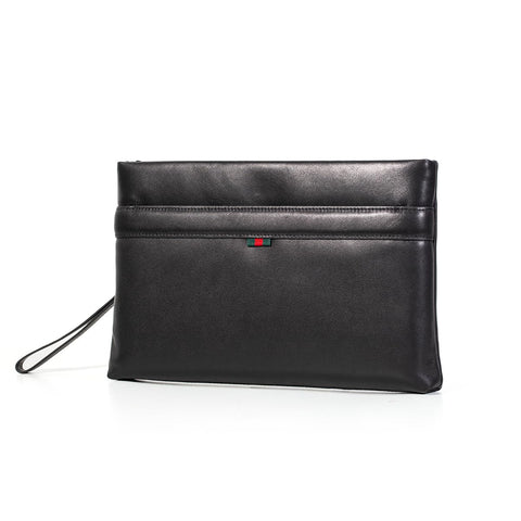 Balidiya Leather Clutch Bag for Men Handbag Wrist Bag Business Large Wallet Purse Envelope Bag