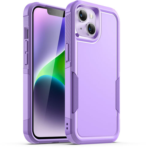 JETech Case for iPhone 14 6.1-Inch, Heavy Duty Dual-Layer Rugged Protection, Shockproof Protective Tough Phone Cover with Matte Back (Light Purple)
