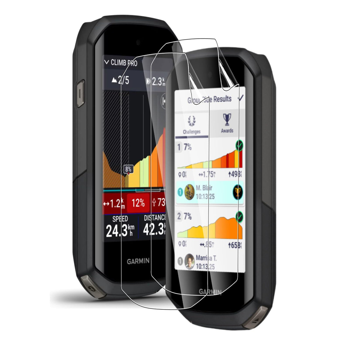 MEMELOKA Screen Protector for Garmin Edge 1050 GPS, [Pack of 2] Soft PET Screen Protector for Garmin Edge 1050 with 3D Full Coverage, Ultra Thin Anti-Fingerprint Screen Protector