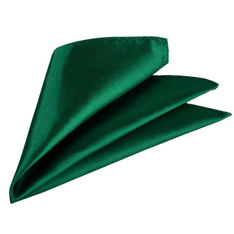 Trimming Shop Stylish Italian Square Satin Handkerchief for Formal Wear, Weddings, Prom, Celebration, Prom, Parties - Unisex, Classic Design (23cm, Dark Green)
