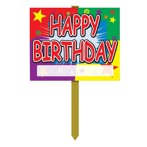 Happy Birthday Yard Sign Pack of 3
