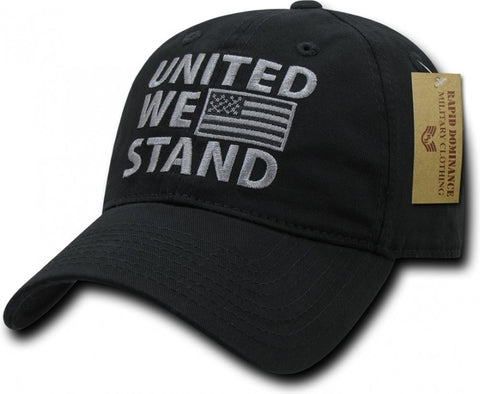 Rapiddominance United We Stand Relaxed Graphic Cap, Black