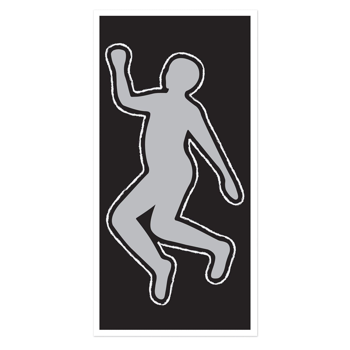 Beistle Crime Scene Investigation Decorations, Body Silhouette, Detective Murder Mystery Party Supplies 30" x 5'