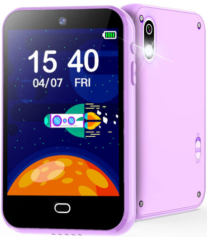 Kids Pretend Phones Toddler Toys for Boys Girls Age 3-8 with Dual Camera 2.8" Touchscreen Videos Games Storybook Words Learning Card Learning Toys Smartphones 8GB SD Card Birthday Gifts