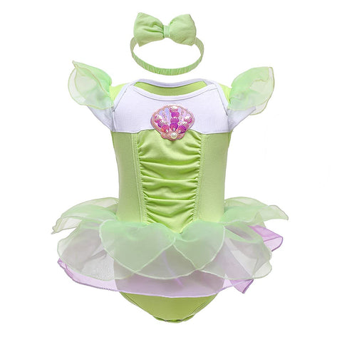 HIHCBF Baby Girls Christmas Halloween Costume Flower Fairy Princess Birthday Bodysuit Romper Tutu Dress w/Headband 3-6M