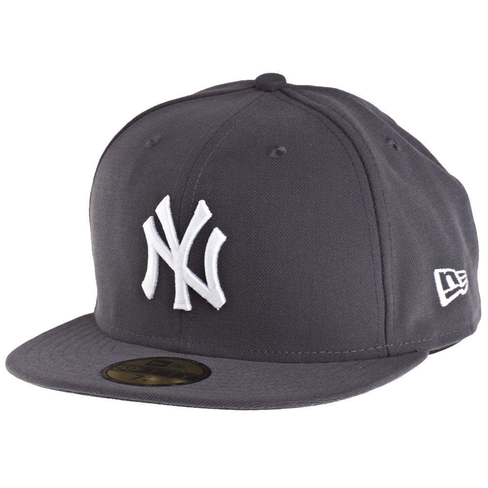 New Era New York Yankees 59fifty Cap Mlb Basic Graphite/White - 7 1/4-58cm