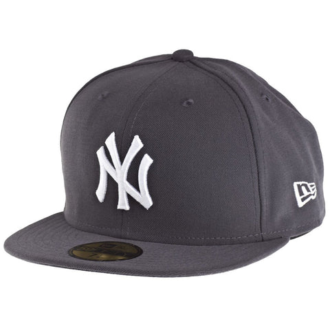 New Era New York Yankees 59fifty Cap Mlb Basic Graphite/White - 7 1/4-58cm