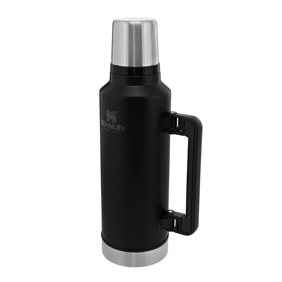 Stanley Classic Legendary Thermal Flask 1.9L - Keeps Hot Or Cold For 45 Hours - BPA-Free Insulated Bottle - Stainless Steel Coffee Flask - Leakproof - Dishwasher Safe - Matte Black