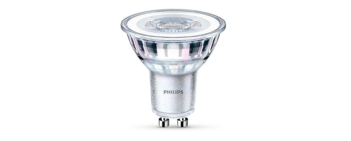 PHILIPS LED Classic (GU10 Spot) 4.6W - 50W Equivalent, 220-240V, Standard Cool White, 4000K (Non-Dimmable), 6 Pack