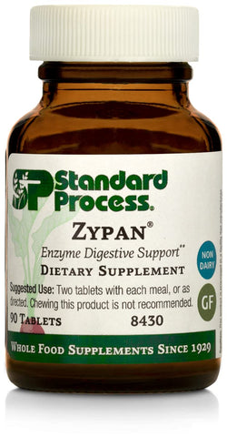 Standard Process Zypan - Digestive Health Support Supplement - HCI Supplement with Pancreatin, Betaine Hydrochloride & Pepsin - Support Macronutrient Digestion - 90 Tablets