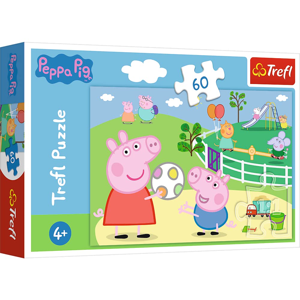 Trefl Peppa Pig 60 Piece Jigsaw Puzzle Fun with Friends Print, DIY Puzzle, Creative Fun, Classic Puzzle for Adults and Children from 4 Years Old