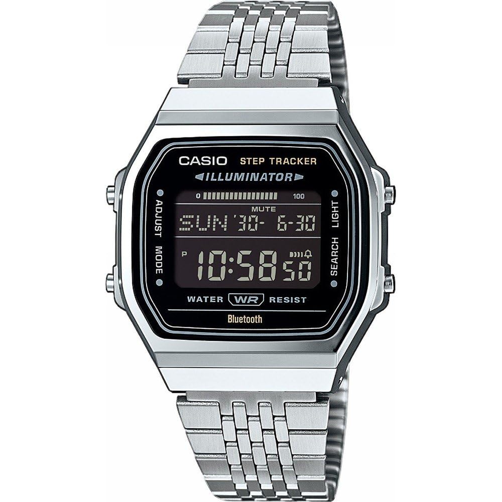 Casio Unisex's Digital Quartz Watch with Stainless Steel Strap ABL-100WE-1BEF