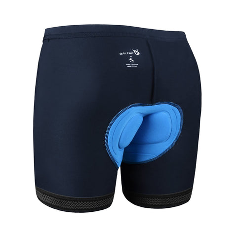 BALEAF Men's Bike Shorts 3D Padded Cycling Underwear with Padding Anti-slip Silicon Mountain Biking Bicycle Gear Dark Blue XXL