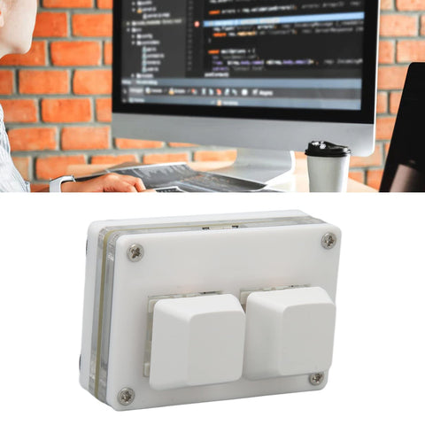 VBESTLIFE Hot Swap Mini Game Keypad, 2 Keys Mini Keyboards Customize Programmable Macro Keyboard with Adjustable Backlit, for PC Video Game Office Work Sheet Music,