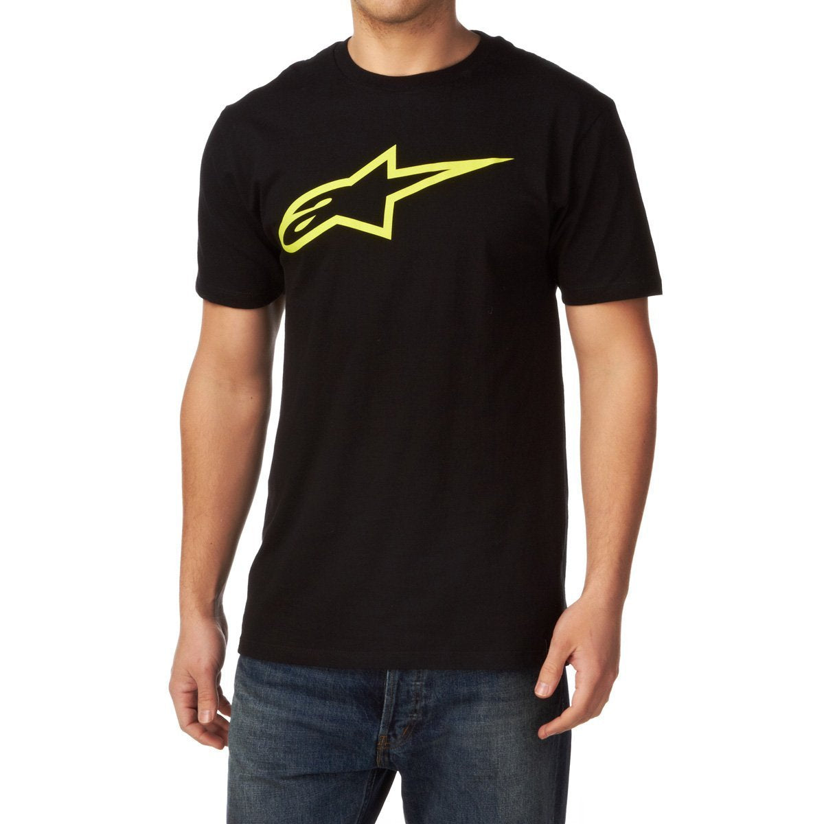 ALPINESTARS Men's Ageless Classic T-Shirt, Black/Green, Small