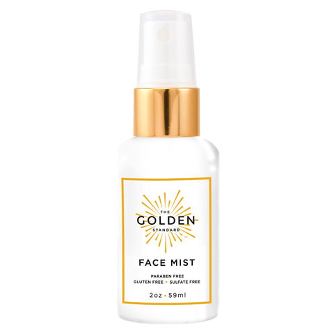 The Golden Standard Face Mist - Sunless Tanner Spray - Hydrating and Flawless Sunless Tanning Spray for a Buildable Tan - Natural Self Tanning - Sulfate Free, Paraben Free and Cruelty Free (2 oz)