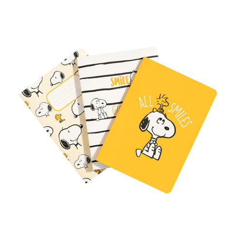 Grupo Erik Snoopy Pack Of 3 A6 Notebooks | A6 Notebook | Notebooks A6 | Notepads A6 | A6 Notepad | Snoopy Gifts | Cute Stationery | Cute Gifts | Peanuts Snoopy
