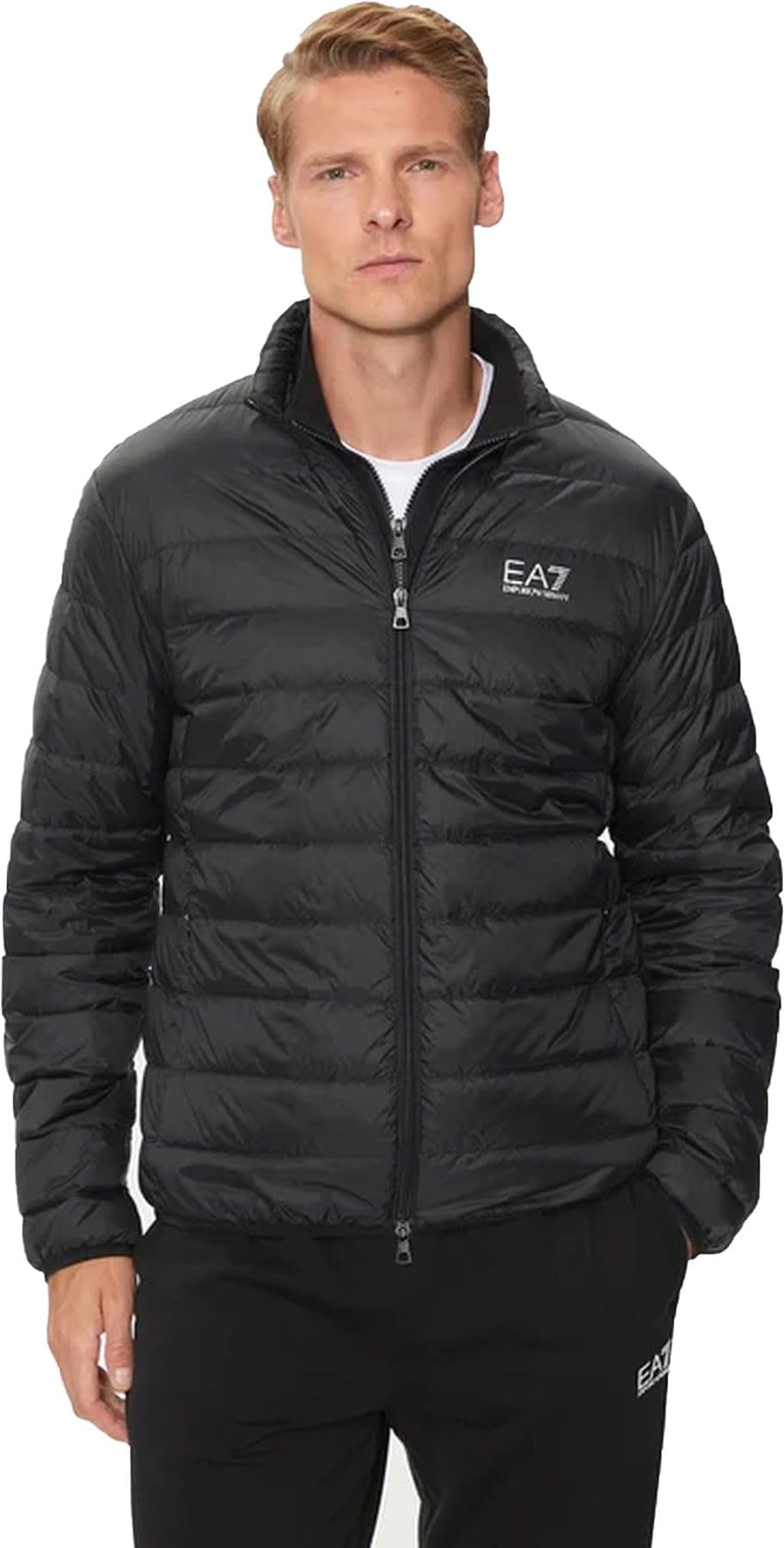 EA7 Emporio Armani Men's Down Jacket 8NPB23PNGPZ 8058997334129, Black, M