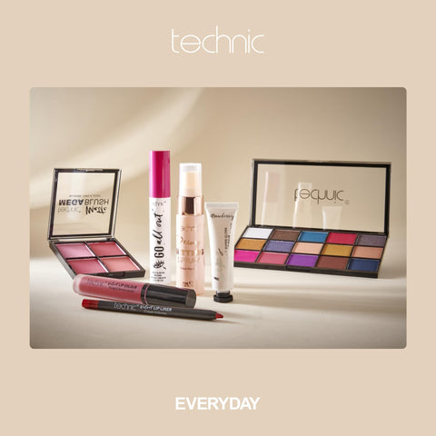Technic 8Pc Full Face Make Up Gift Set - 8 Full Size Products for Eyes, Face & Lips - Value Set Perfect for Make Up Lovers - Vegan and Cruelty Free