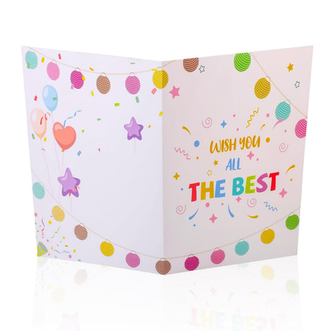 NQEUEPN Large Farewell Greeting Card, 17.3x11in Jumbo Leaving Card Wish You All The Best Retirement Card with Envelope Goodbye Gift for Coworkers Colleague Friends