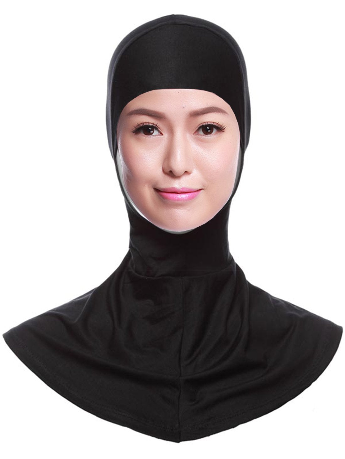 GladThink Muslim Women Islamic Full Cover Hijab Caps BLACK