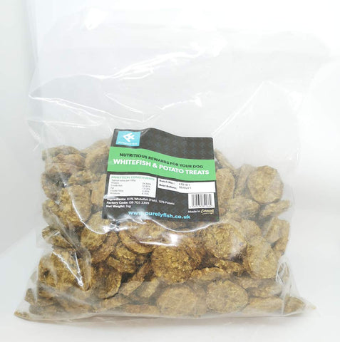 Purely Fish Whitefish & Potato Dog Treats 900g Bag