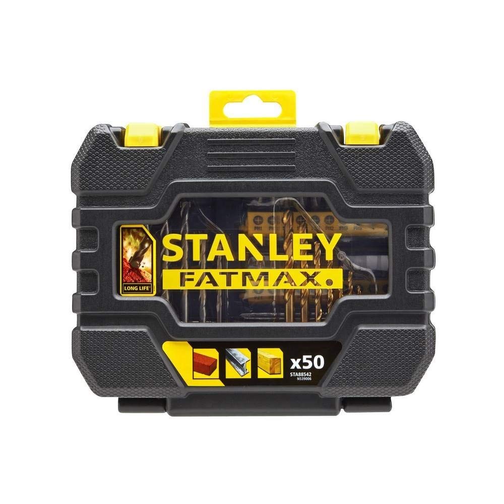 Stanley STA88542-XJ Juego de 50 piezas para taladrar y atornillar, Lemon Tree