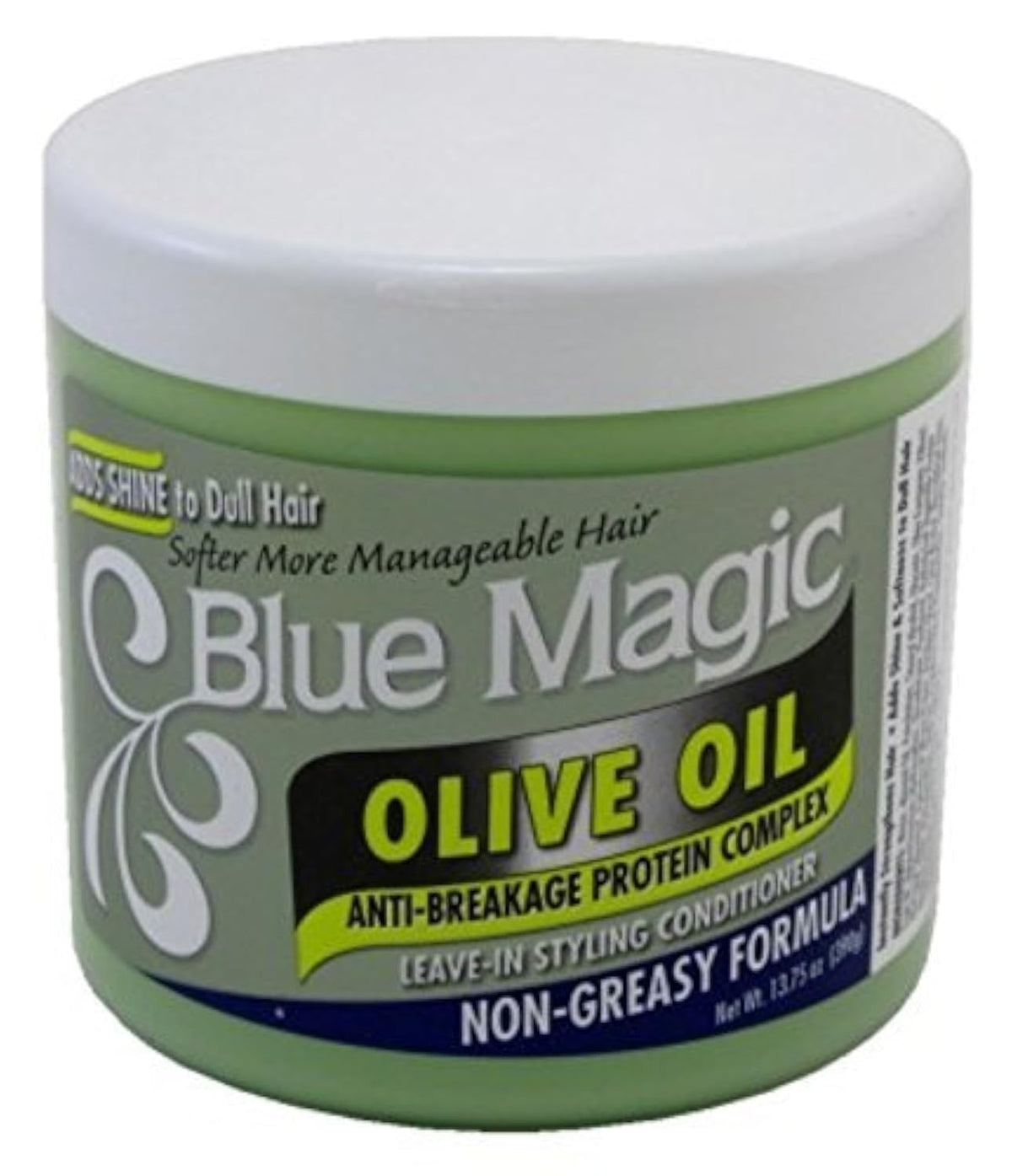Blue Magic Olive Oil 13.75 Ounce Jar (406.6ml) (3 Pack)