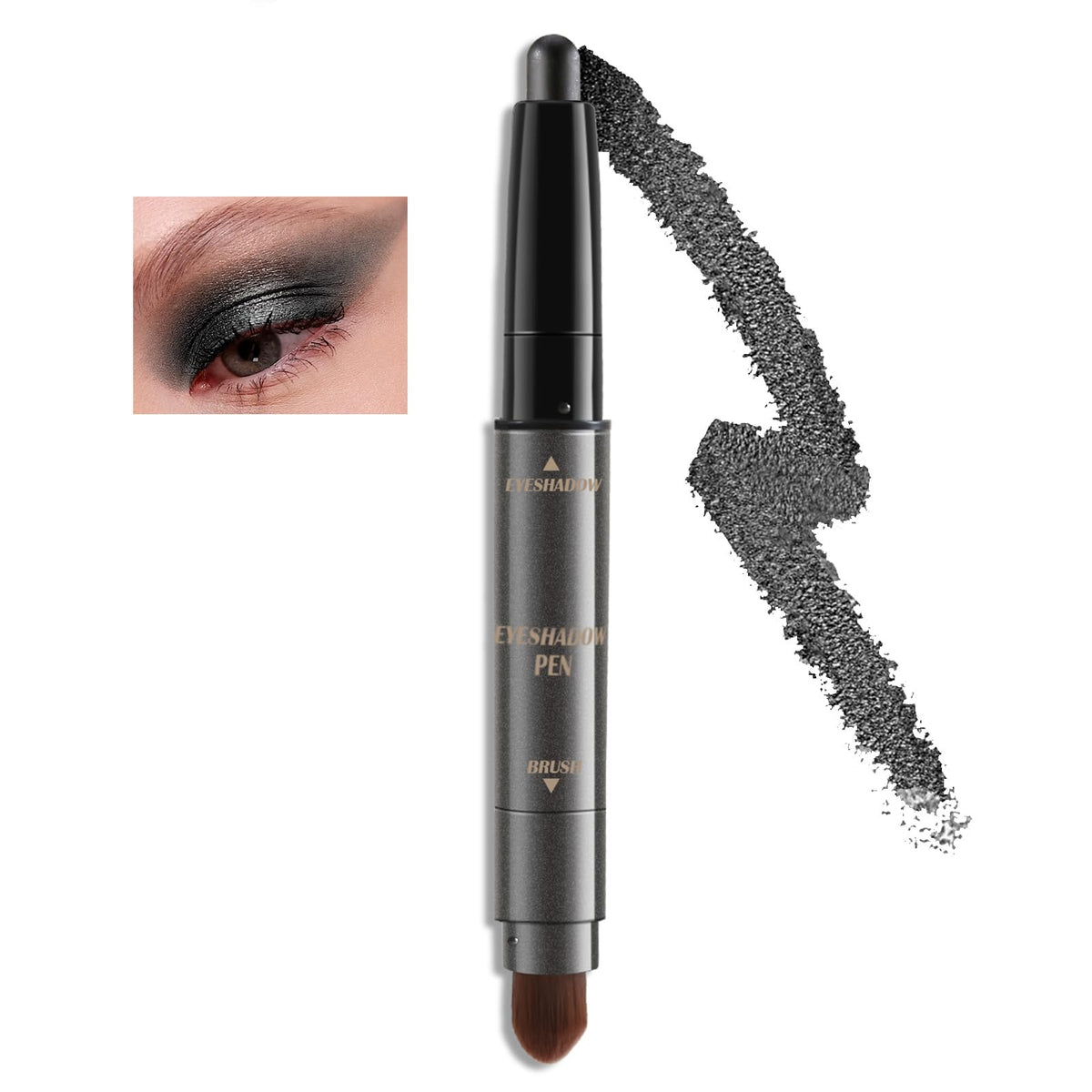 Boobeen Eyeshadow Pencil, Cream Eyeshadow Stick with Blending Brush, Shimmer and Matte Eye Shadow Stick, Waterproof & Long-lasting
