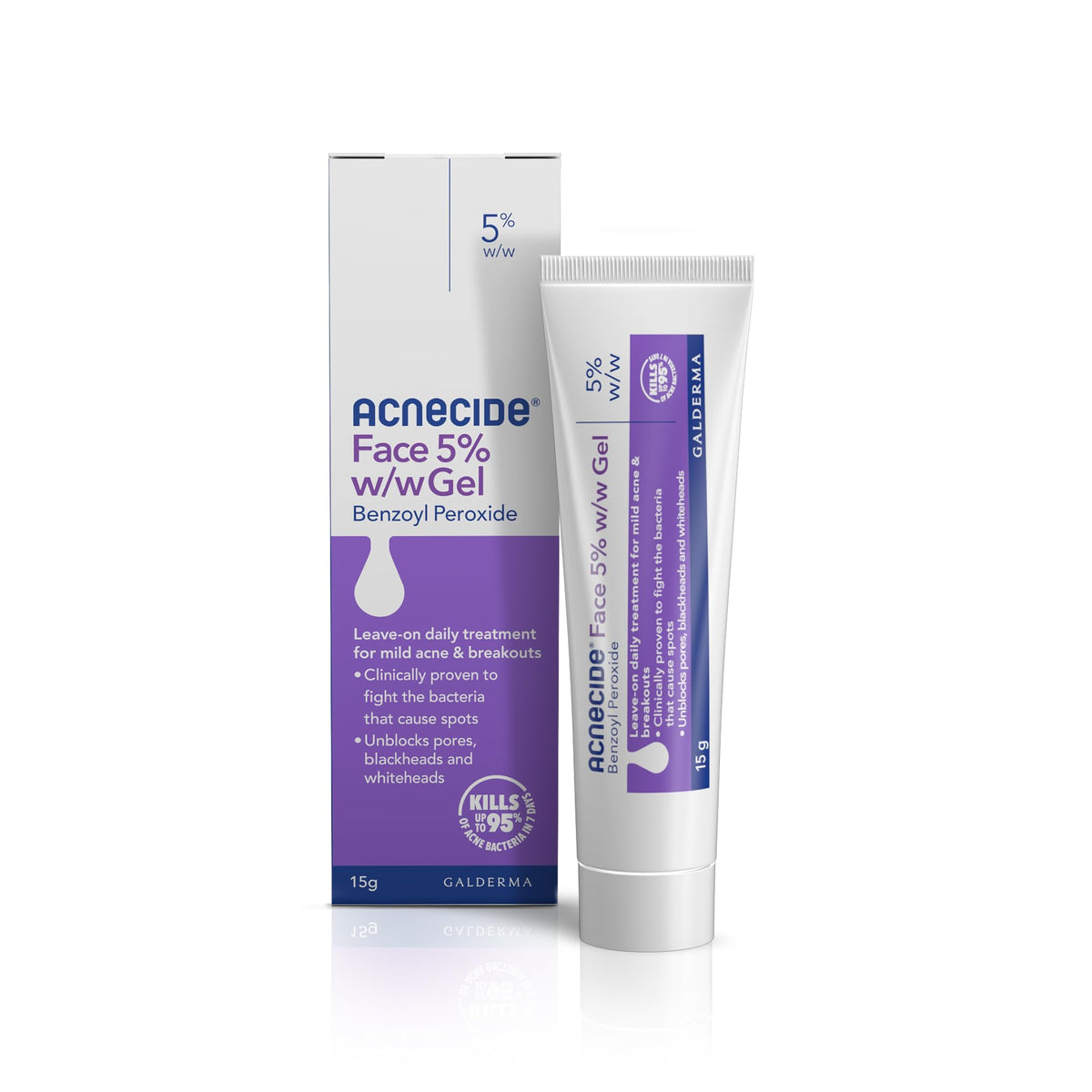Acnecide Face Gel 15 g, For Acne Treatment and Spot Treatment With 5 Percent Benzoyl Peroxide For Blackheads and Acne Prone Skin, 15 g (Pack of 1)
