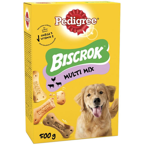 Pedigree Biscrok Multi Mix - Dog Treats - Bone-Shaped Biscuits - 500 g